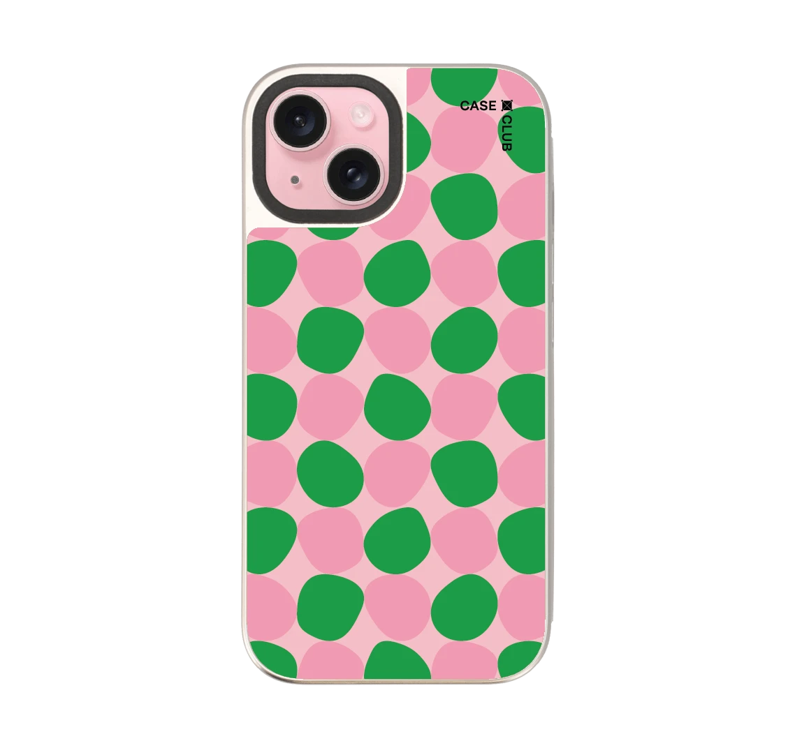 dark green stack polka dots